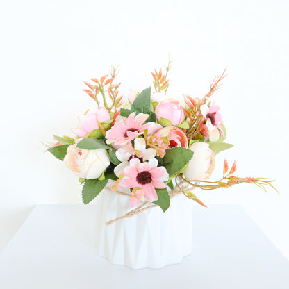 Bouquet de fleurs artificielles en pot Dayla 20x20cm