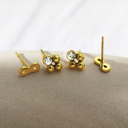 ENCE Lot de 2 paires de boucles d'oreilles clous