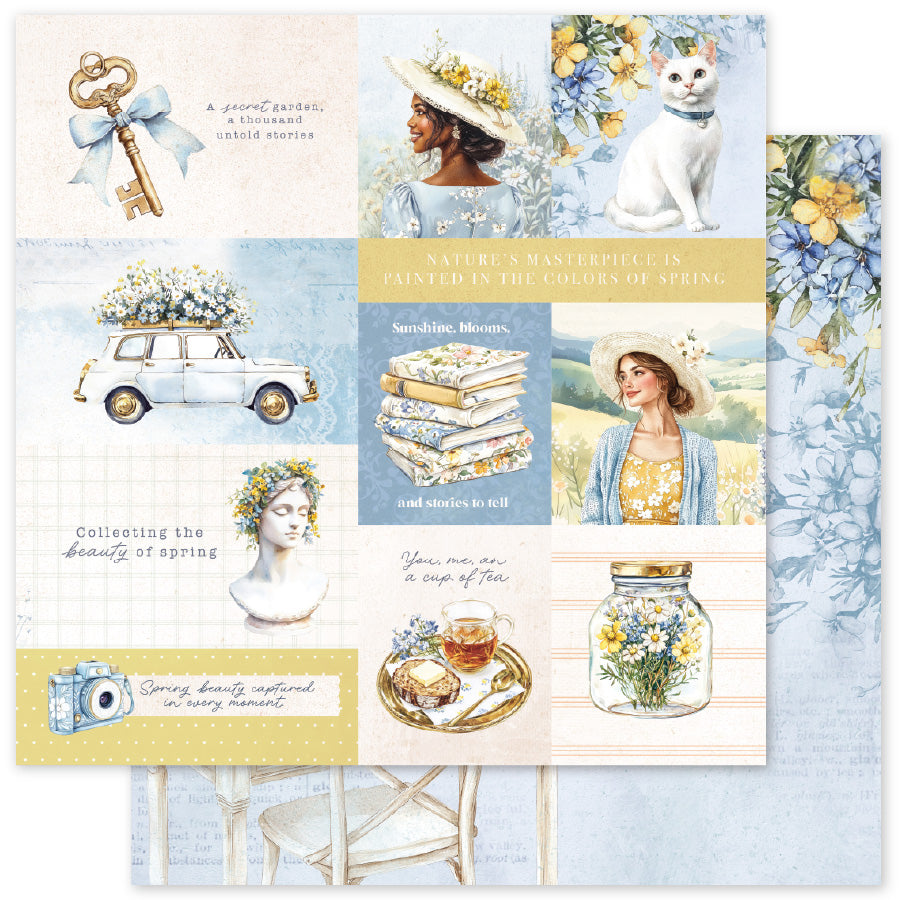 Papier Printanier Rustique 30,5 x 30,5 cm (Paquet de 12) 34233