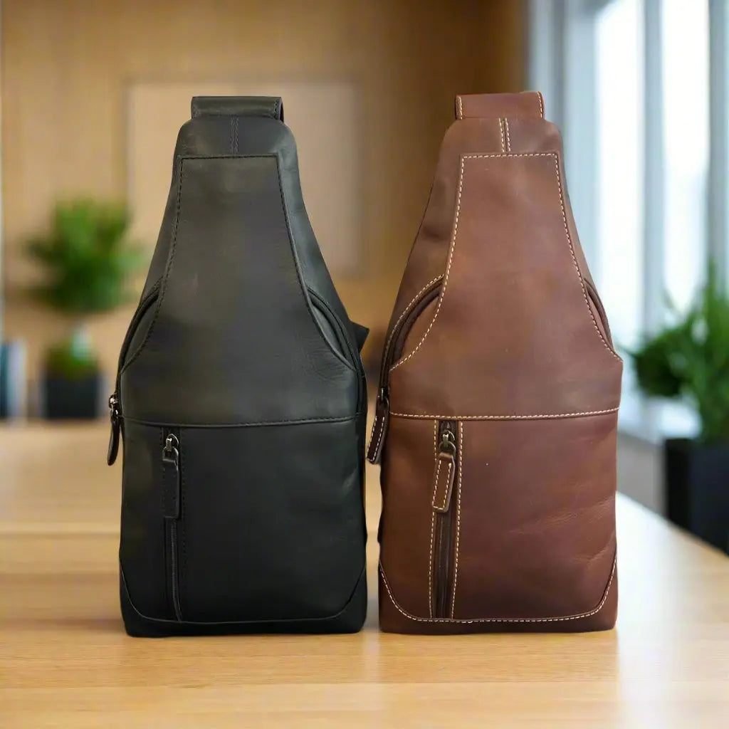 Sac à bandoulière en cuir pleine fleur Rugged Earth
