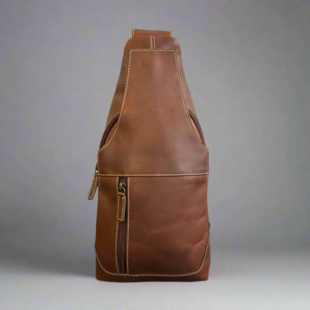 Sac à bandoulière en cuir pleine fleur Rugged Earth
