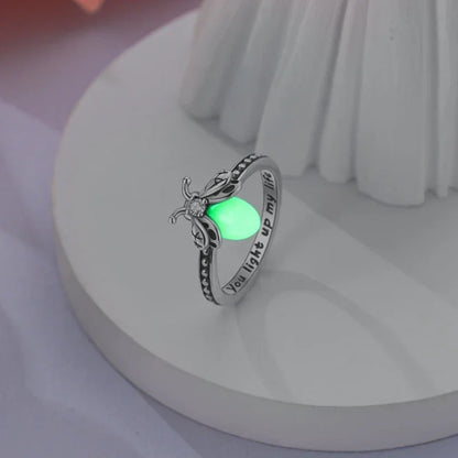 Bague Luciole Lumineuse en Argent Sterling 925