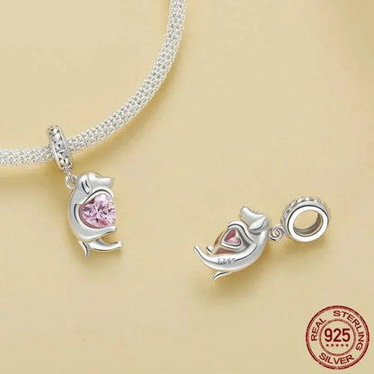 Pendentif Chien Argent Sterling 925 Véritable pour Bracelet - Caniche Teckel