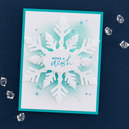 Matrices de découpe Étiquettes Mini Percées de la Collection Flocons de Neige de Bibi Cameron