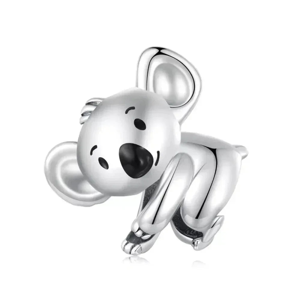 Pendentif Chien Argent Sterling 925 Véritable pour Bracelet - Caniche Teckel