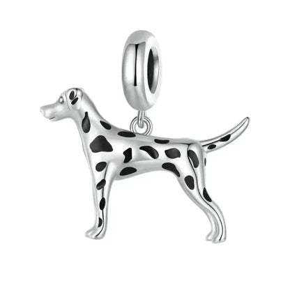 Pendentif Chien Argent Sterling 925 Véritable pour Bracelet - Caniche Teckel