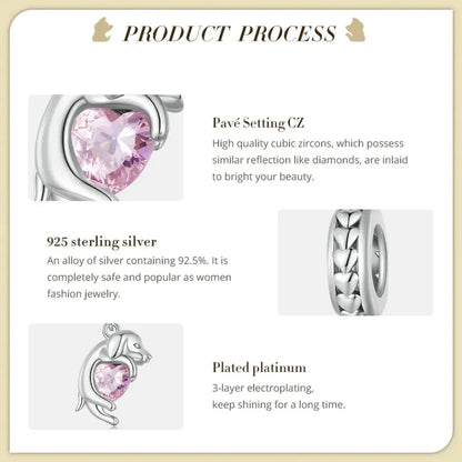 Pendentif Chien Argent Sterling 925 Véritable pour Bracelet - Caniche Teckel