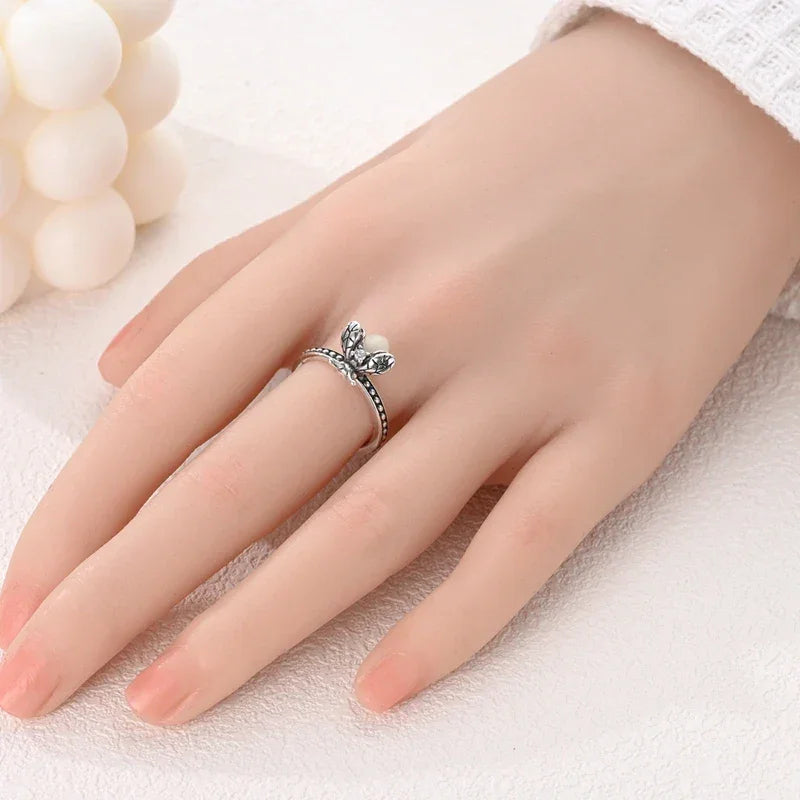 Bague Luciole Lumineuse en Argent Sterling 925