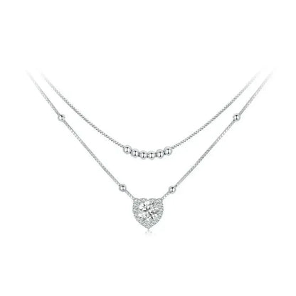 Capturez son cœur avec un éclat éblouissant : Collier Cœur en Moissanite 1 carat