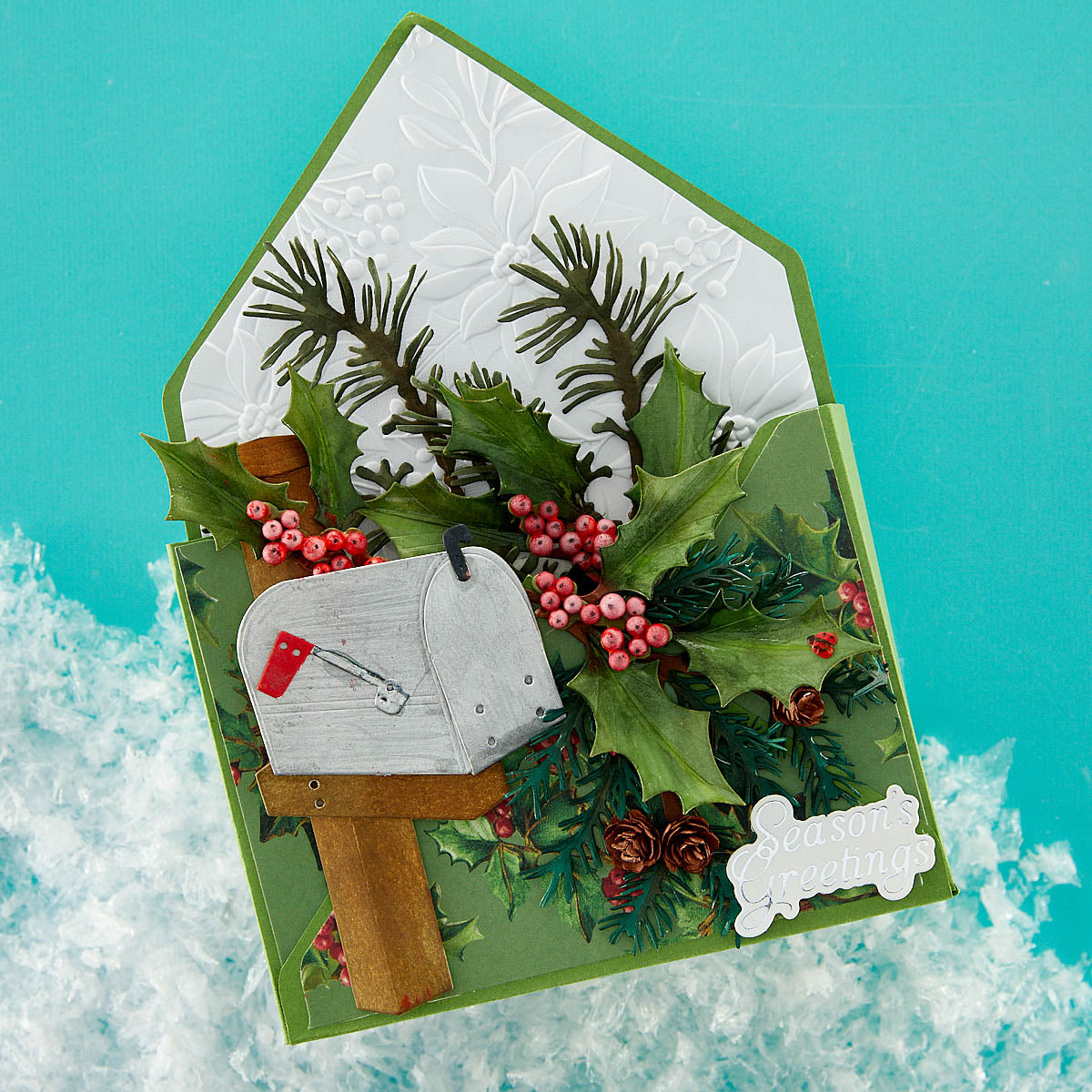 Matrices de découpe Sapin, cônes et mésange de la collection Snow Garden par Susan Tierney-Cockburn