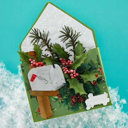 Matrices de découpe Sapin, cônes et mésange de la collection Snow Garden par Susan Tierney-Cockburn