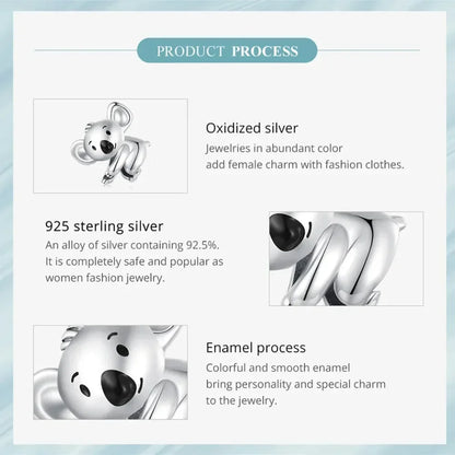 Pendentif Chien Argent Sterling 925 Véritable pour Bracelet - Caniche Teckel
