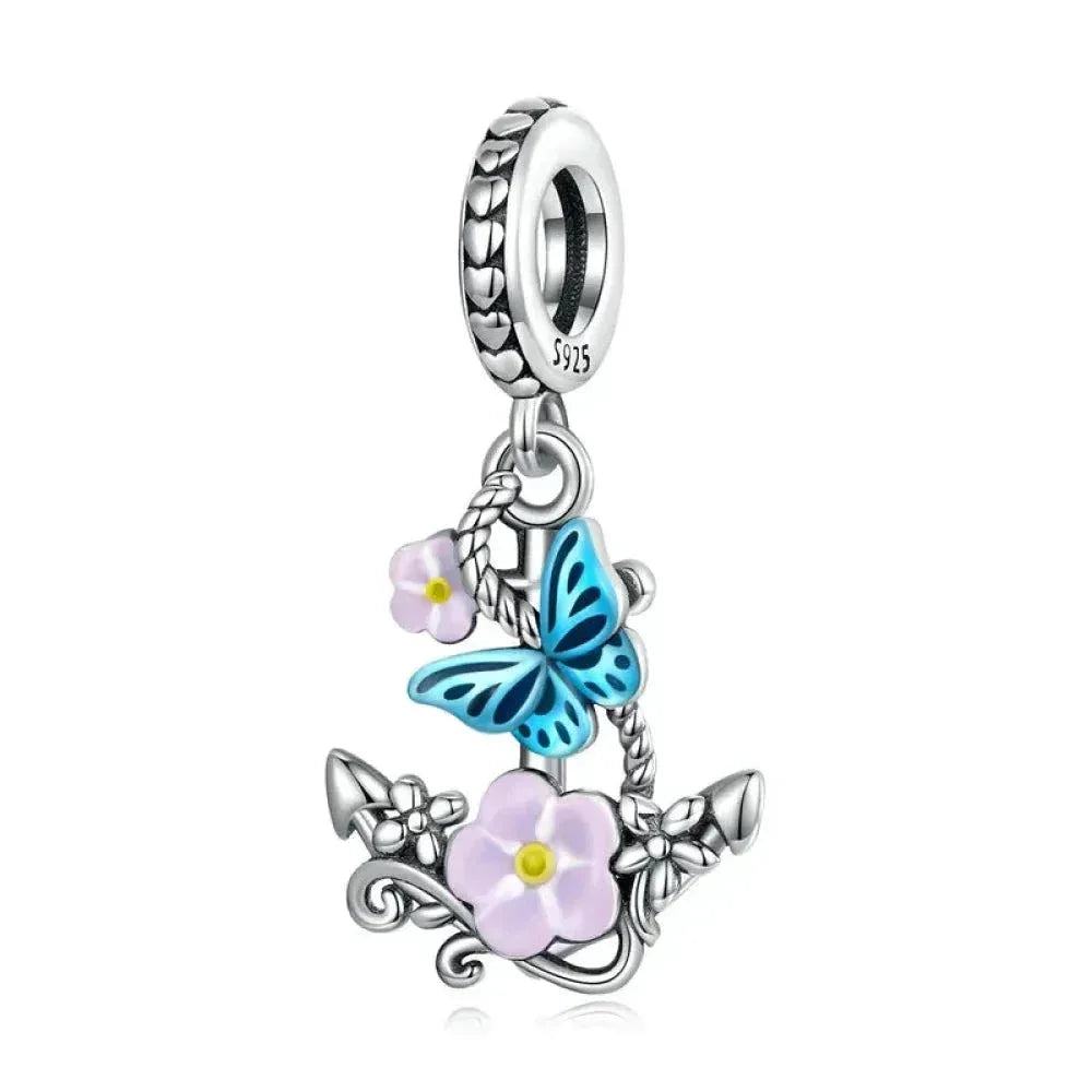 Breloque cœur à faire soi-même en argent sterling 925 avec zircon rose - Bsc777