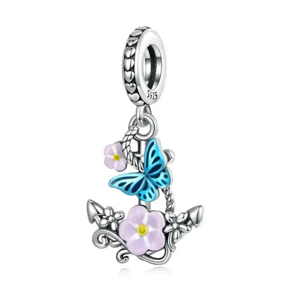 Breloque cœur à faire soi-même en argent sterling 925 avec zircon rose - Bsc777