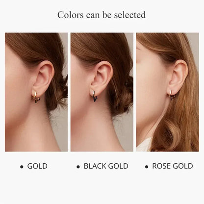 Boucles d'oreilles étoiles en argent sterling 925 - Boucles d'oreoreilles minimalistes en forme d'étoile pour femme - Bijoux de mode SCE1136
