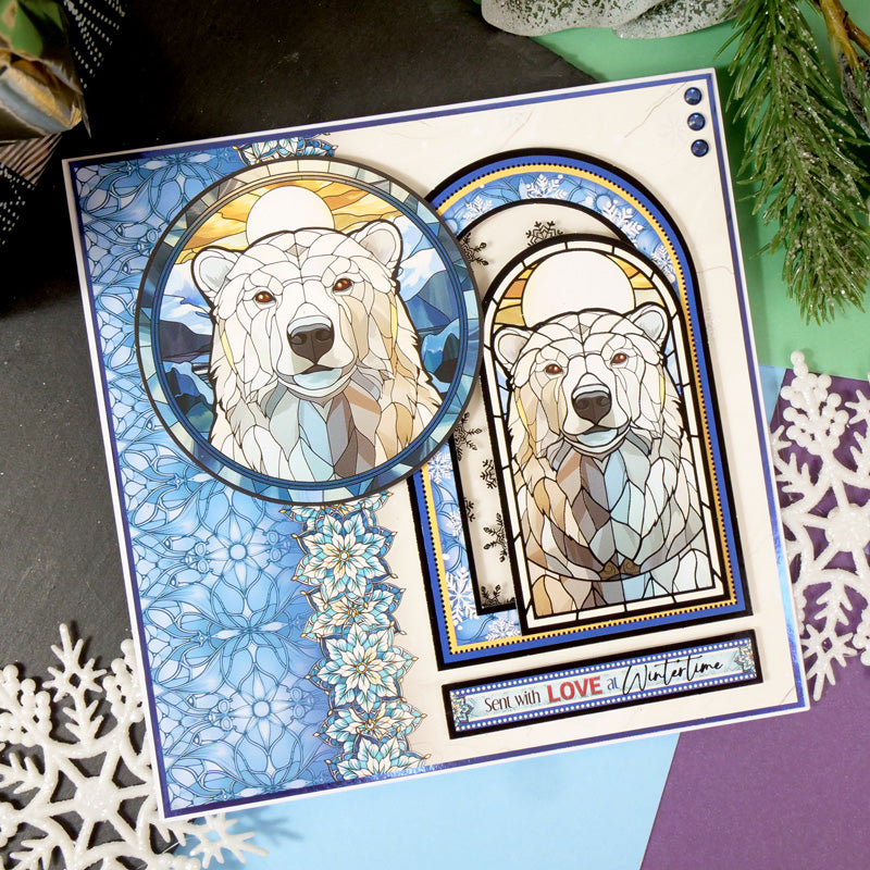 Collection de toppers de Noël de luxe en vitrail