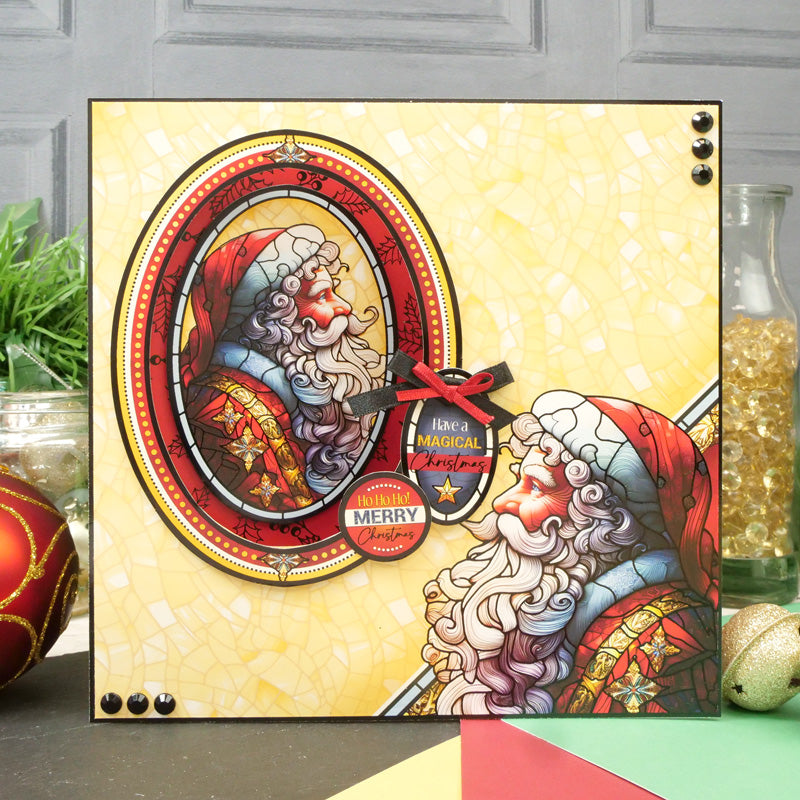 Collection de toppers de Noël de luxe en vitrail