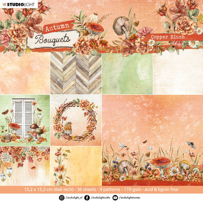 SL Bloc de papier Cuivre Fard à joues Bouquet d'automne 152,4x152,4x9mm 36F n°107