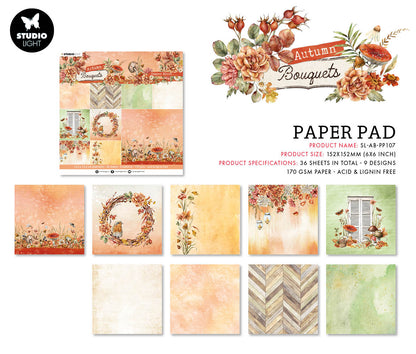 SL Bloc de papier Cuivre Fard à joues Bouquet d'automne 152,4x152,4x9mm 36F n°107