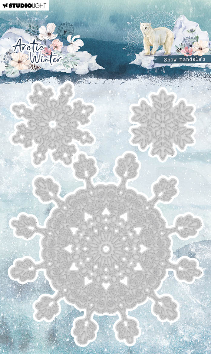 Matrices de découpe SL Mandalas des neiges Hiver arctique 105x144x1mm 3 pièces n°762