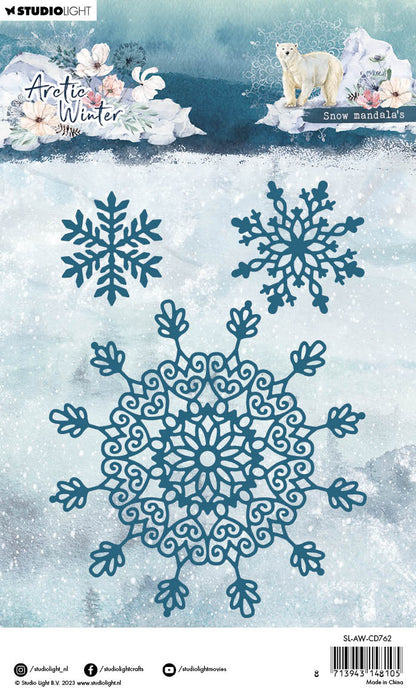 Matrices de découpe SL Mandalas des neiges Hiver arctique 105x144x1mm 3 pièces n°762