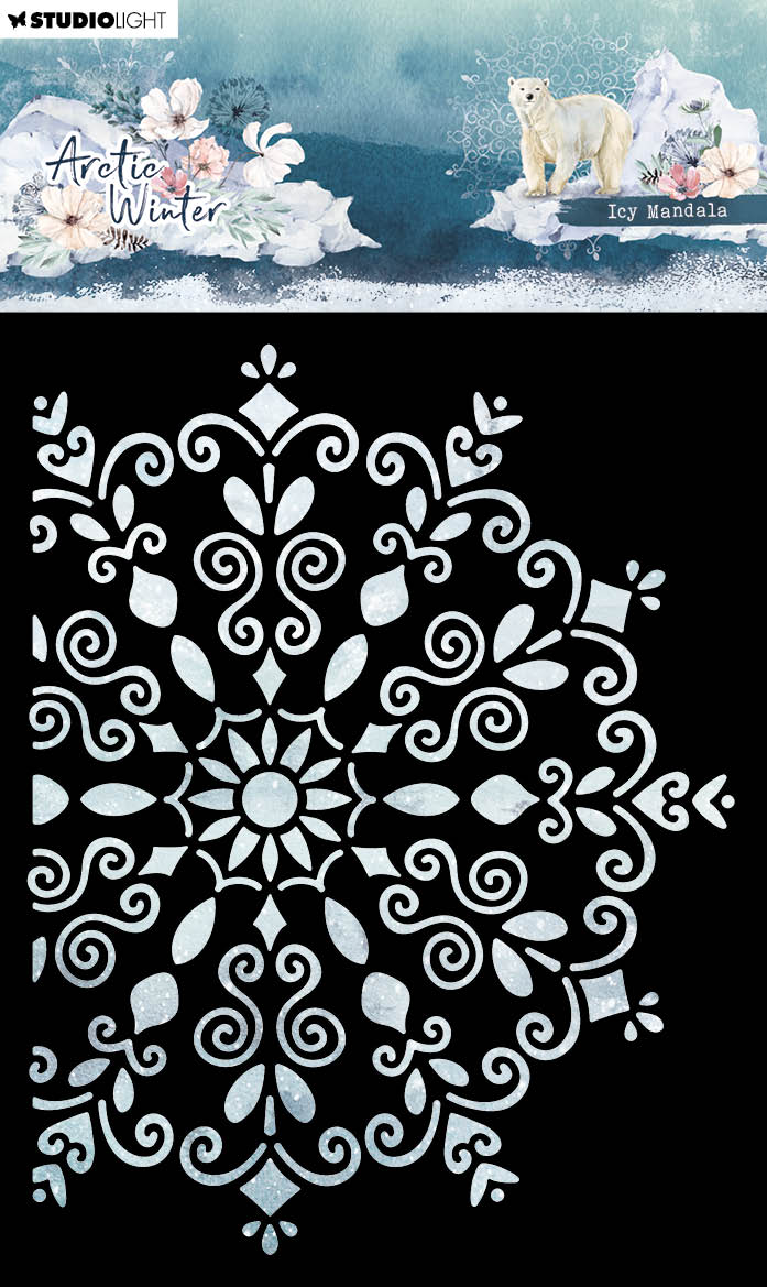 Masques SL Icy Mandala Hiver Arctique 118x150x1mm 1 pièce n°252