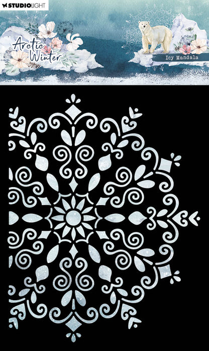 Masques SL Icy Mandala Hiver Arctique 118x150x1mm 1 pièce n°252