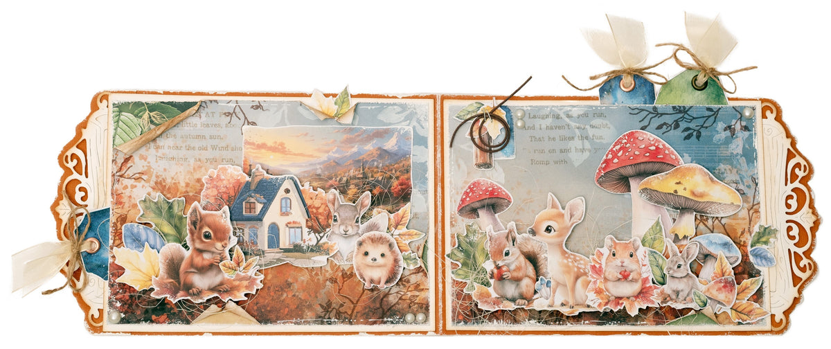SL Paper Elements Leaves, Animals & Houses Charming Autumn 108 Pieces