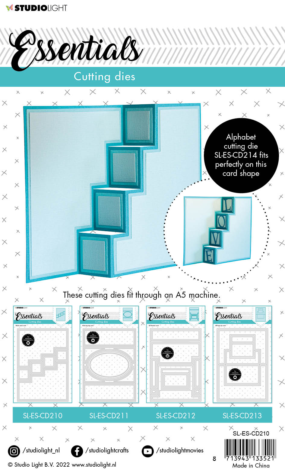 SL Matrice de découpe Escaliers Carte Essentials 140x200x1mm 13 PC n°210
