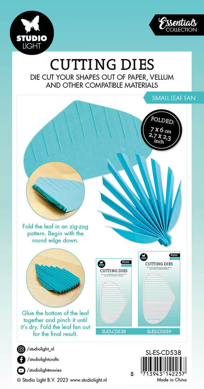 SL Matrices de découpe Petit éventail de feuilles Essentiels 70x115x1mm 1 PC n°538
