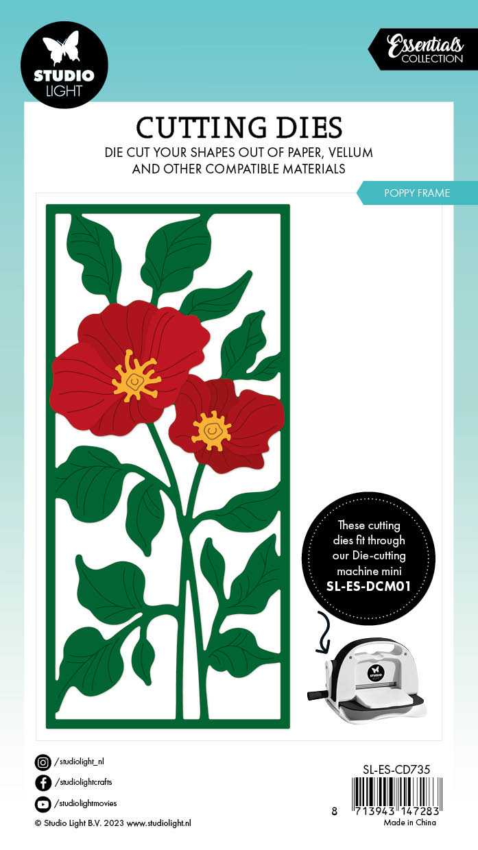 Matrices de découpe SL Cadre Coquelicot Essentials 101x142x1mm 8 pièces n°735