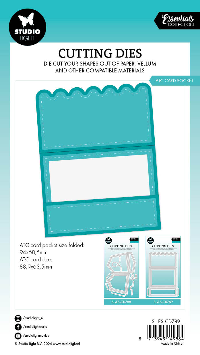 SL Matrices de découpe ATC Card Pocket Essentials 5 pièces