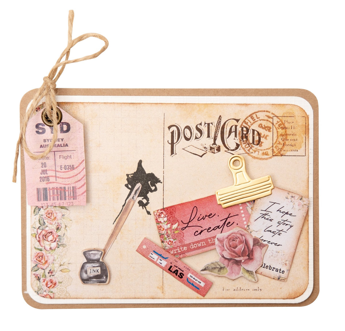 Matrice de découpe SL, éléments d'art, carnets vintage, 20 pièces