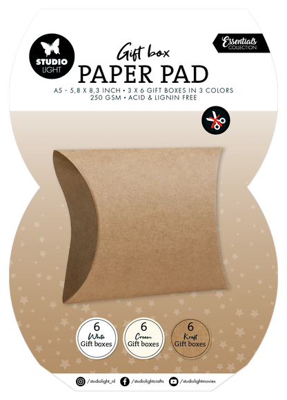 SL Boîte cadeau bloc-notes en papier boîte oreiller l'essentiel 18 feuilles