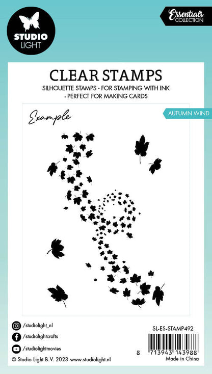 SL Tampon transparent Les essentiels du vent d'automne 62x93x3mm 4 PC n°492