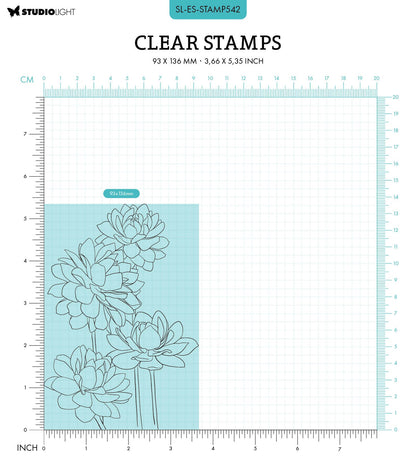 SL Tampon Transparent Petits Dahlias Essentiels 93x136x3mm 1 PC nr.542