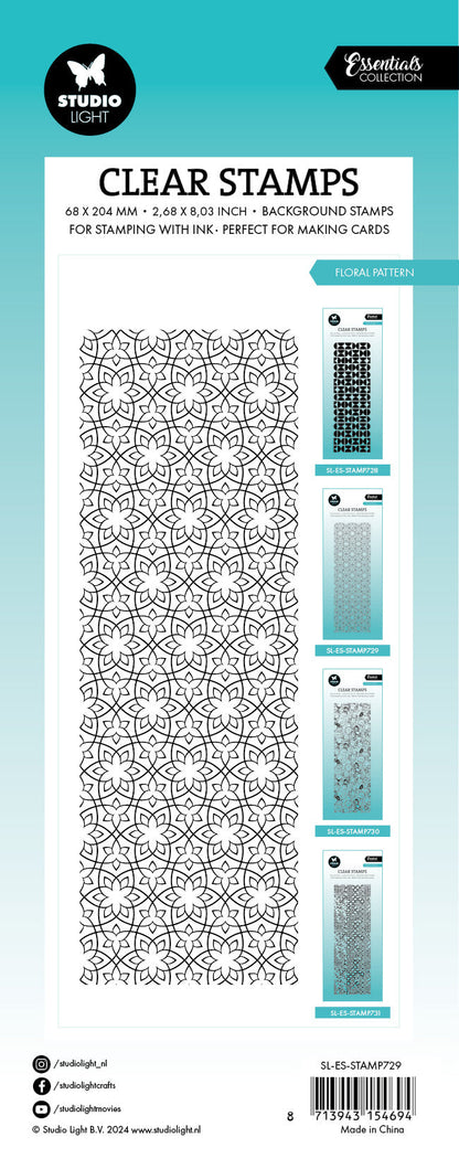 SL Clear Stamp Floral Pattern Essentials 1 PC