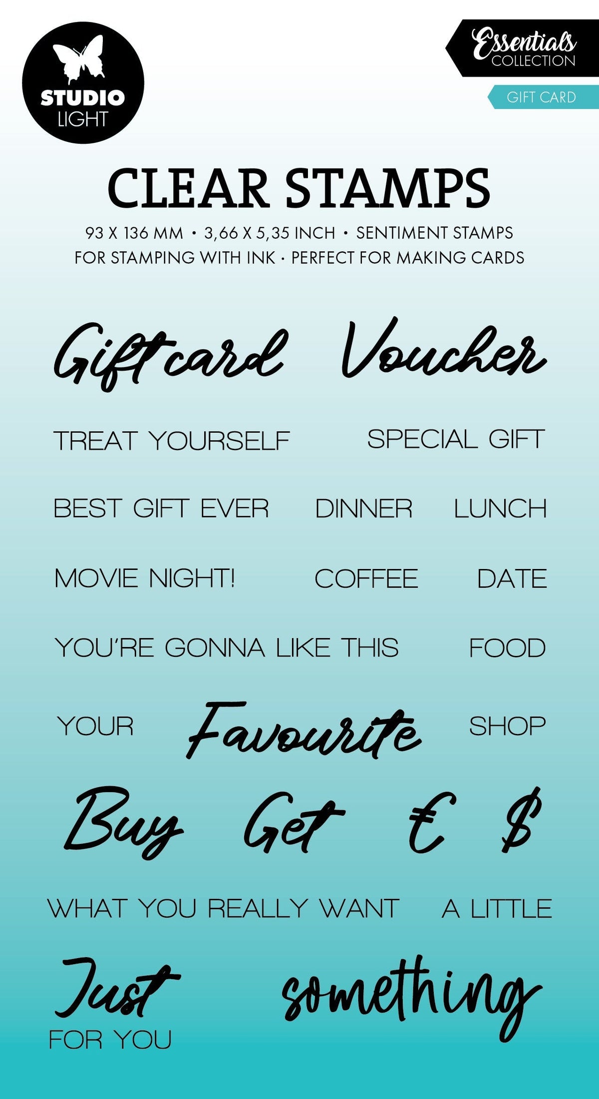 SL Clear Stamp Gift Card Essentials 23 Pieces