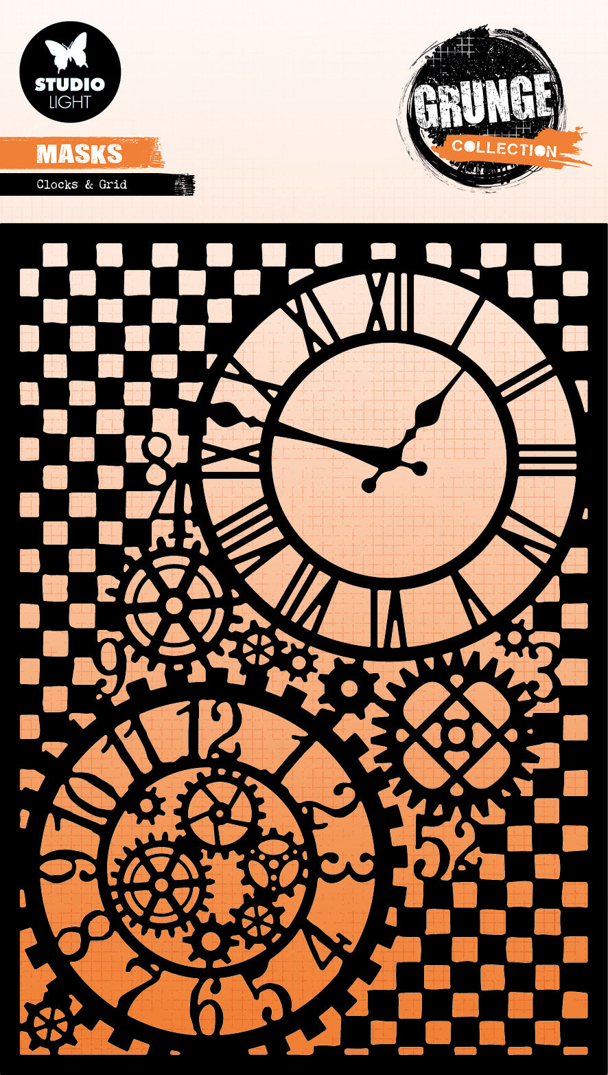 SL Masques Horloges & Grille Grunge Collection 1 PC