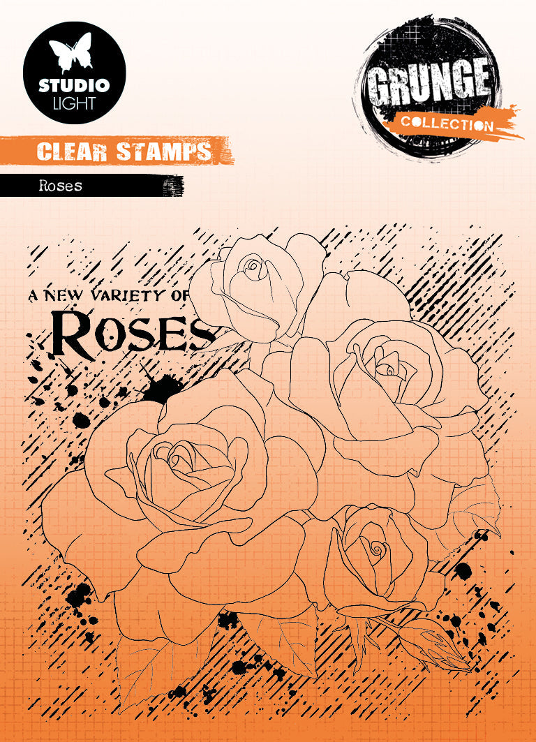 SL Clear Stamp Roses Grunge Collection 122x122x3mm 1 pc n° 401