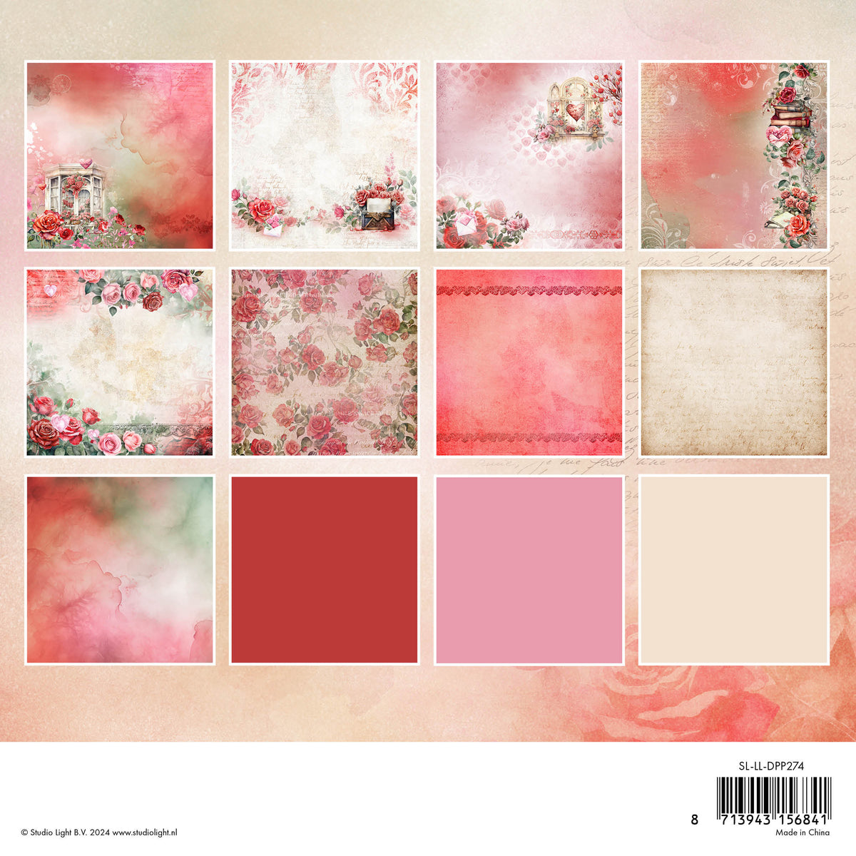 SL Design Bloc de papiers Fond L'Amour de ma Vie 36 feuilles