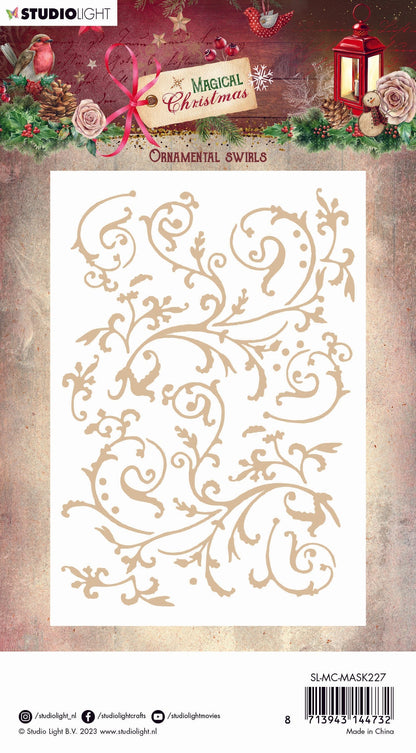 SL Masque Tourbillons Ornementaux Magie de Noël 105x148x1mm 1 PC nr.227