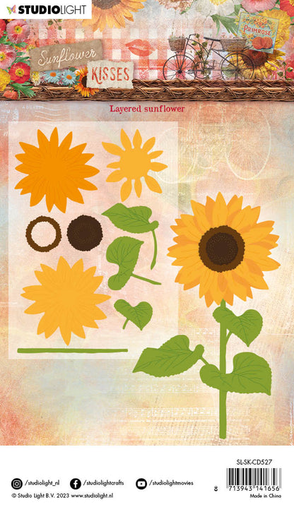 SL Matrices de découpe Tournesol multicouche Bisous de tournesol 100x143x1mm 9 PC réf.527
