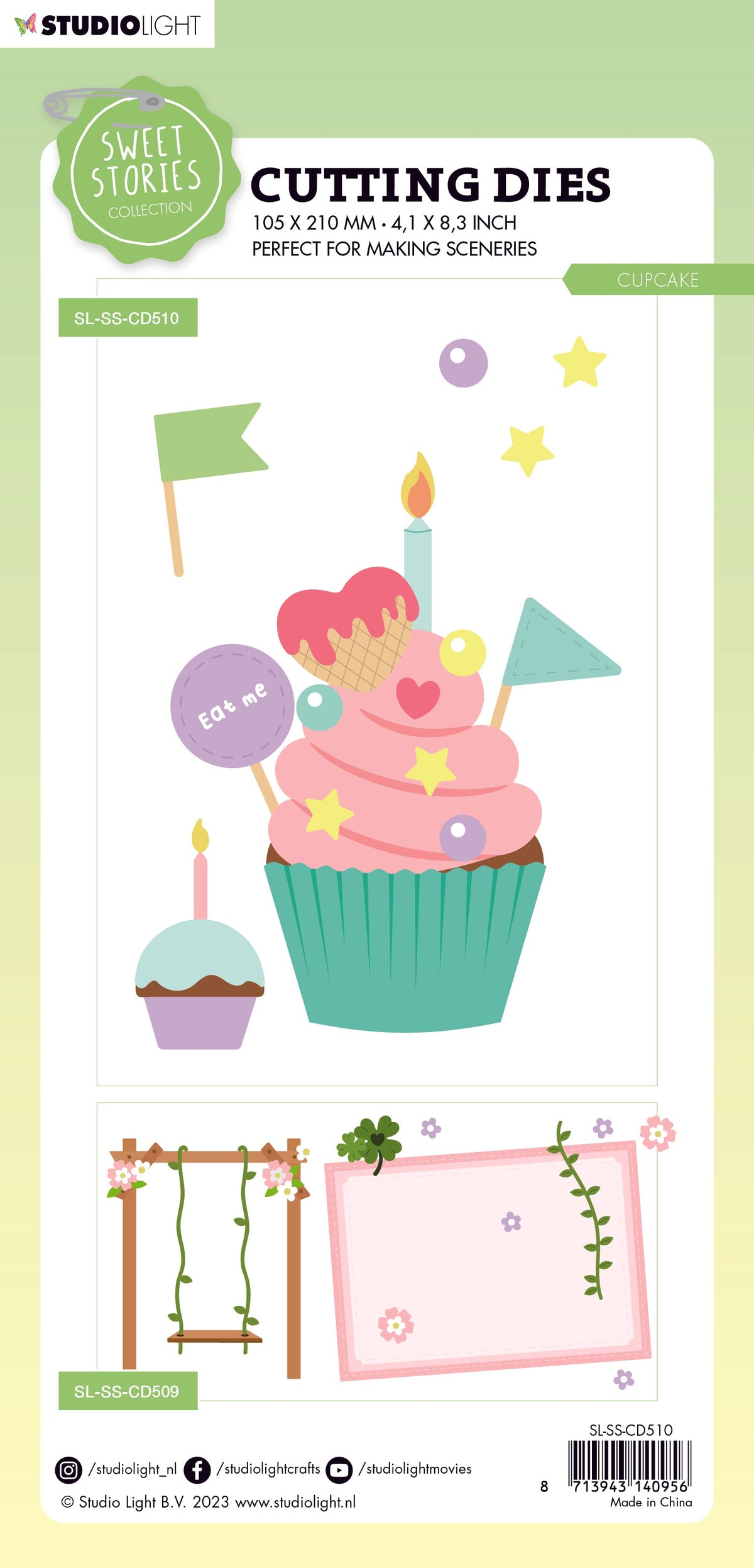 SL Matrice de découpe Cupcake Sweet Stories 105x210x1mm 14 pièces n°510