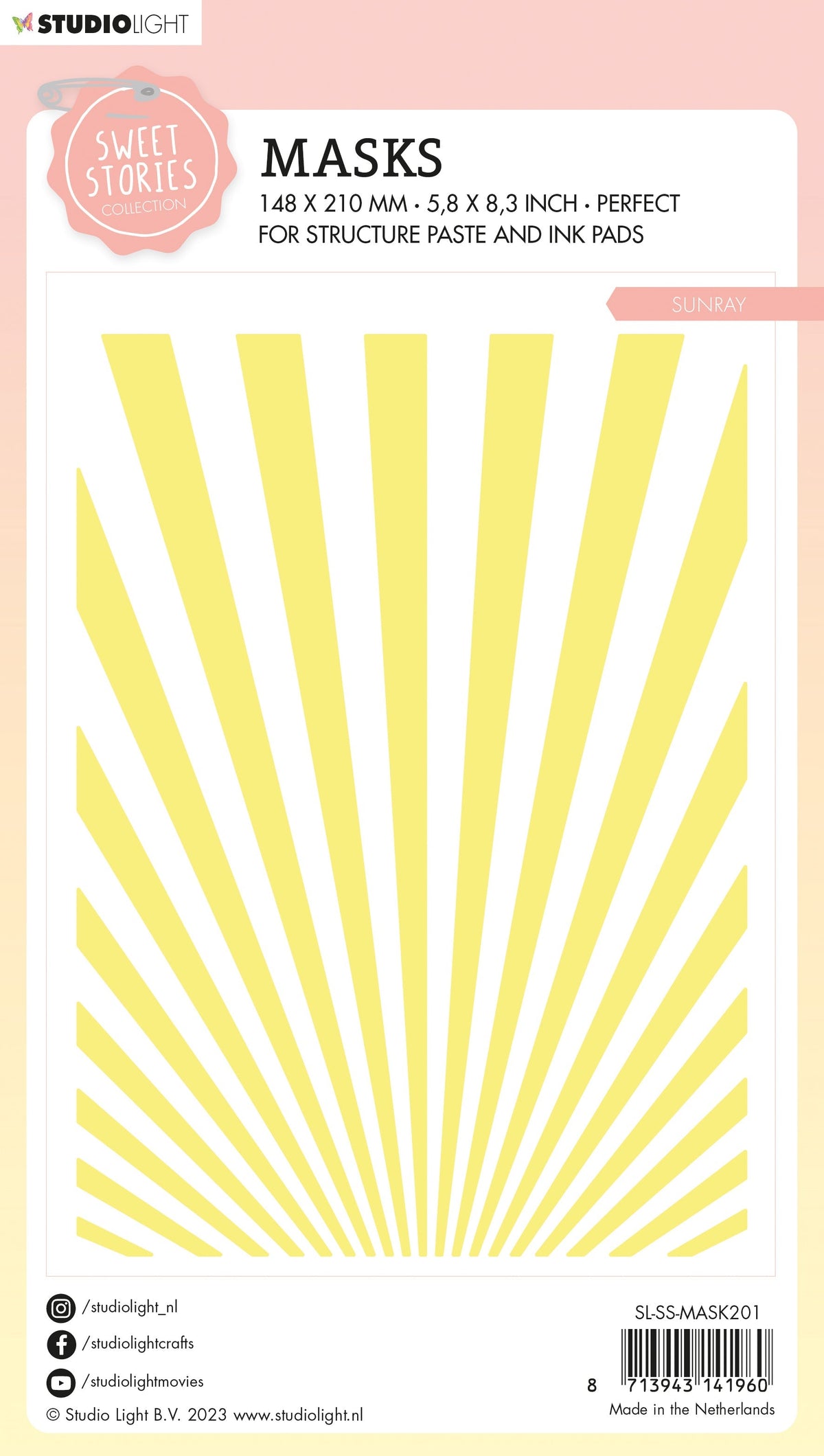 Masque SL Sunray Sweet Stories 150x210x1mm 1 PC nr.201
