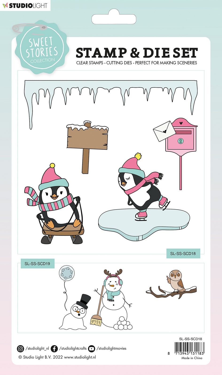 SS Tampon & Matrice de découpe Pingouin Sweet Stories 160x270x1mm 1 PC nr.18