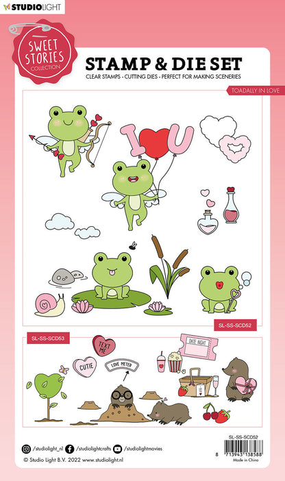 SL Tampon & matrice de découpe Toadally In Love Sweet Stories 154x213x1mm 62 pièces n°52