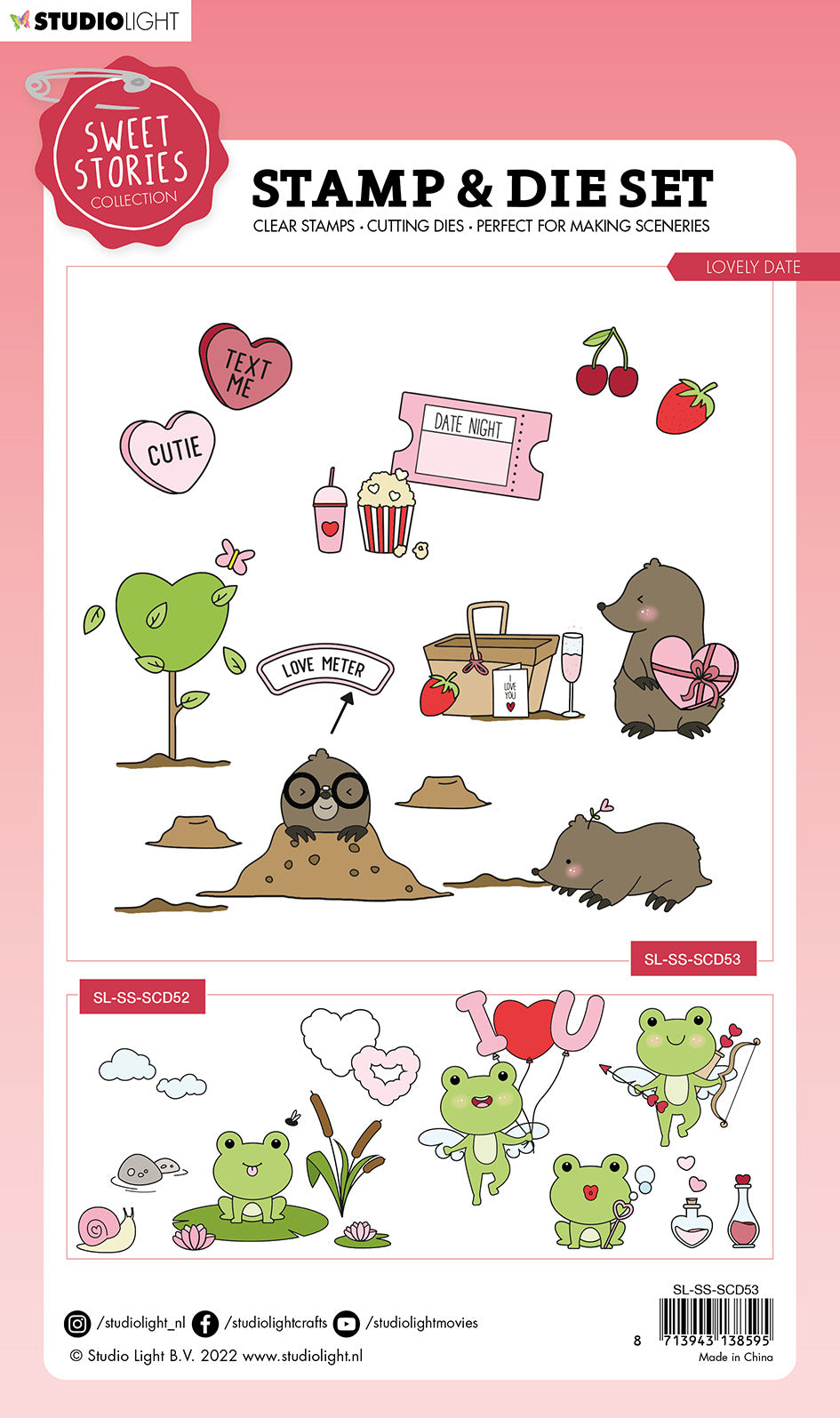 SL Tampon et matrice de découpe Lovely Date Sweet Stories 154x223x1mm 70 pièces n°53