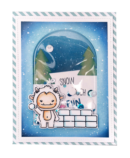 SL Tampon & Matrice de Découpe Scènes de Neige Histoires Sucrées 154x223x3mm 22 pc nr.66