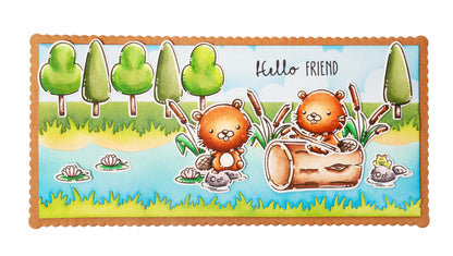 SL Tampon et matrice de découpe Les amis de la forêt Douces histoires 152x220x3mm 17 pièces n°75